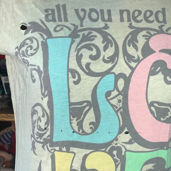 VINTAGE Y2K 2008 BEATLES TIE DYE ALL YOU NEED IS LOVE TEE S - Picture 2 of 4